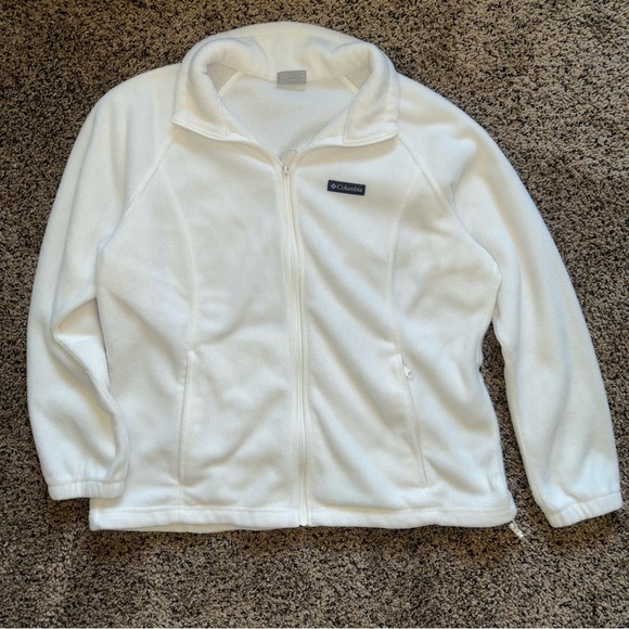 Columbia Soft White Fleece Jacket - Picture 1 of 5